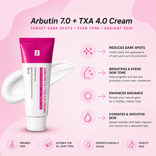 Arbutin 7% + Tranexamic Acid 4% Cream